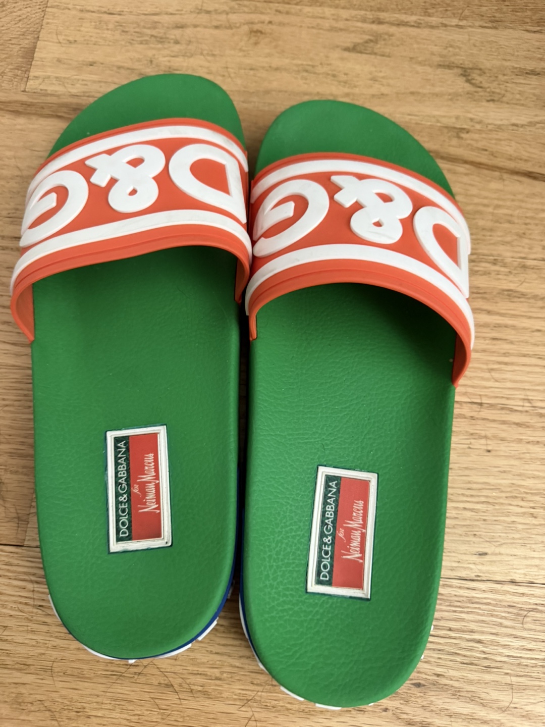 Dolce & Gabbana D&G Slides - Green/Orange