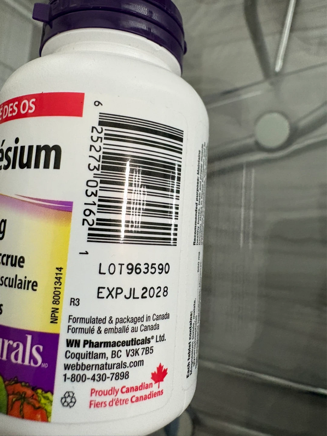 Webber Naturals Magnesium 500 mg - 60 Capsules - photo 3