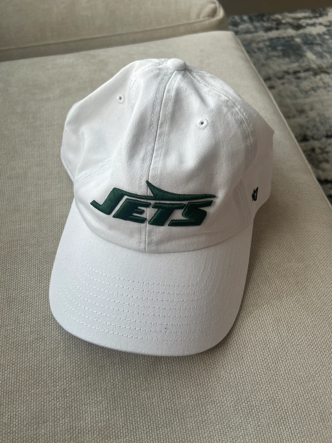 47 Brand White New York Jets Baseball Cap OSFA