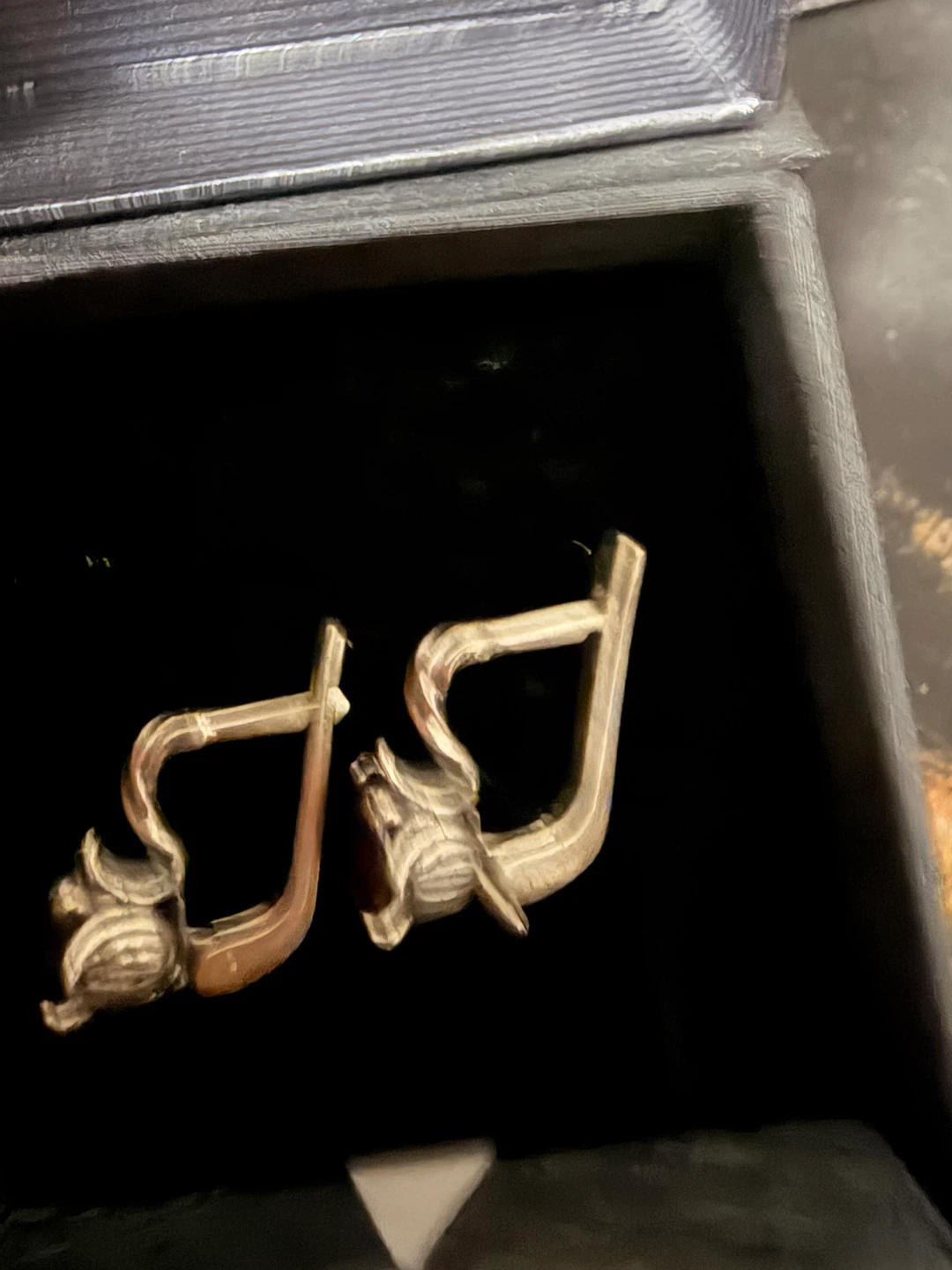 Sterling Silver 925 Earrings with Red stone - photo 3
