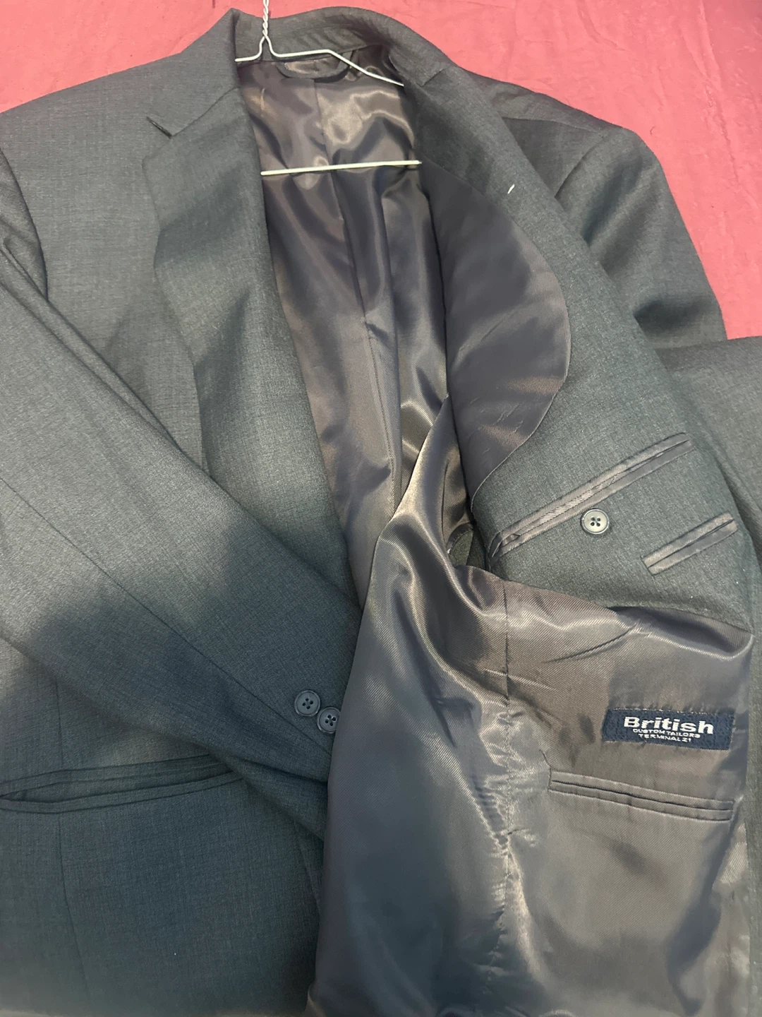British Tailoring Charcoal Gray Blazer Jacket - photo 2