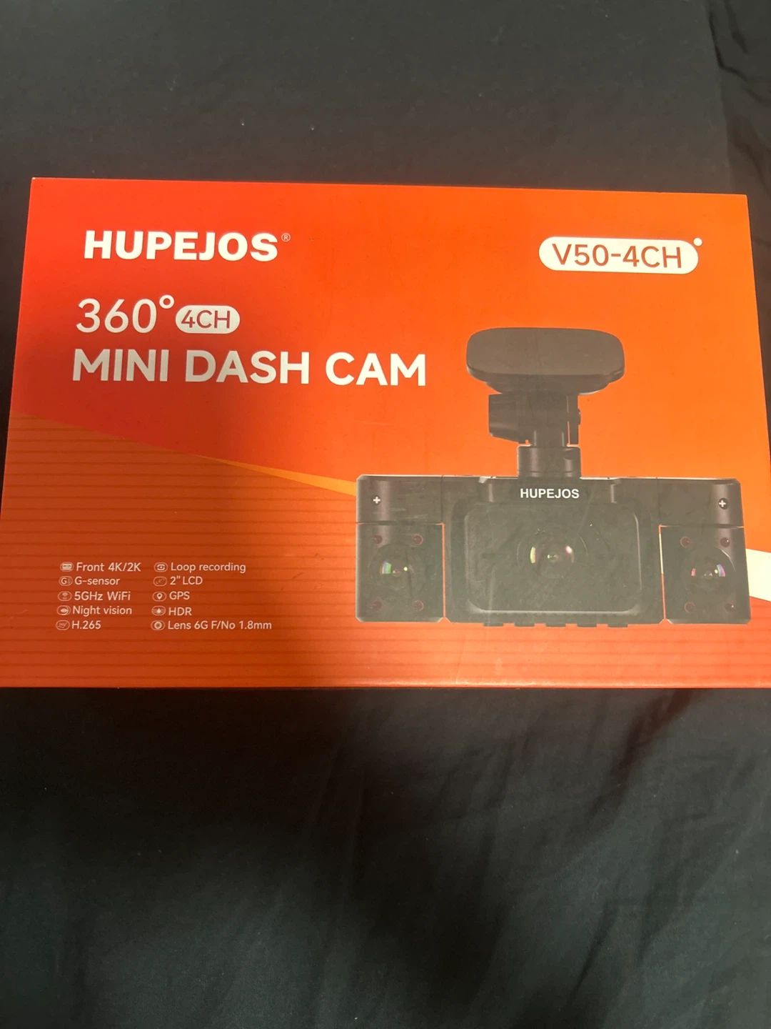 HUPEJOS 360° 4CH Mini Dash Cam V50-4CH