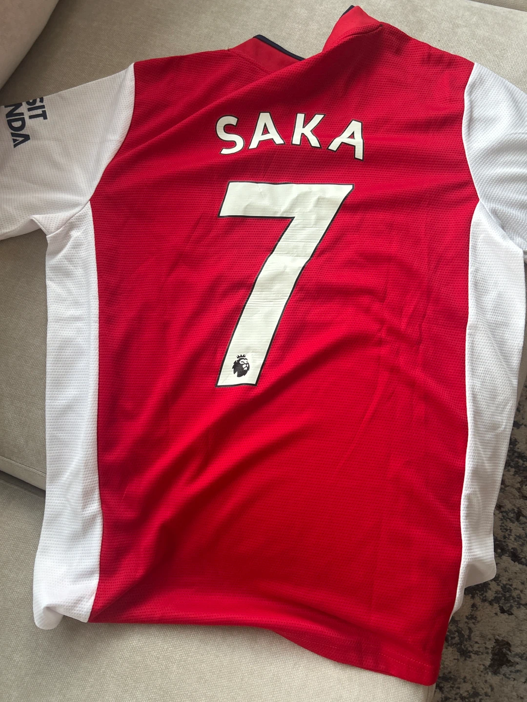 Arsenal Saka #7 Jersey T-Shirt Men's Size S - photo 3