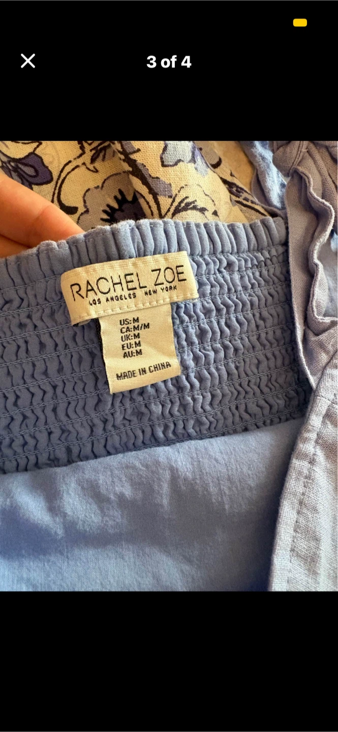 Rachel Zoe Blue Smocked Crop Top & Floral Skirt Set - photo 2
