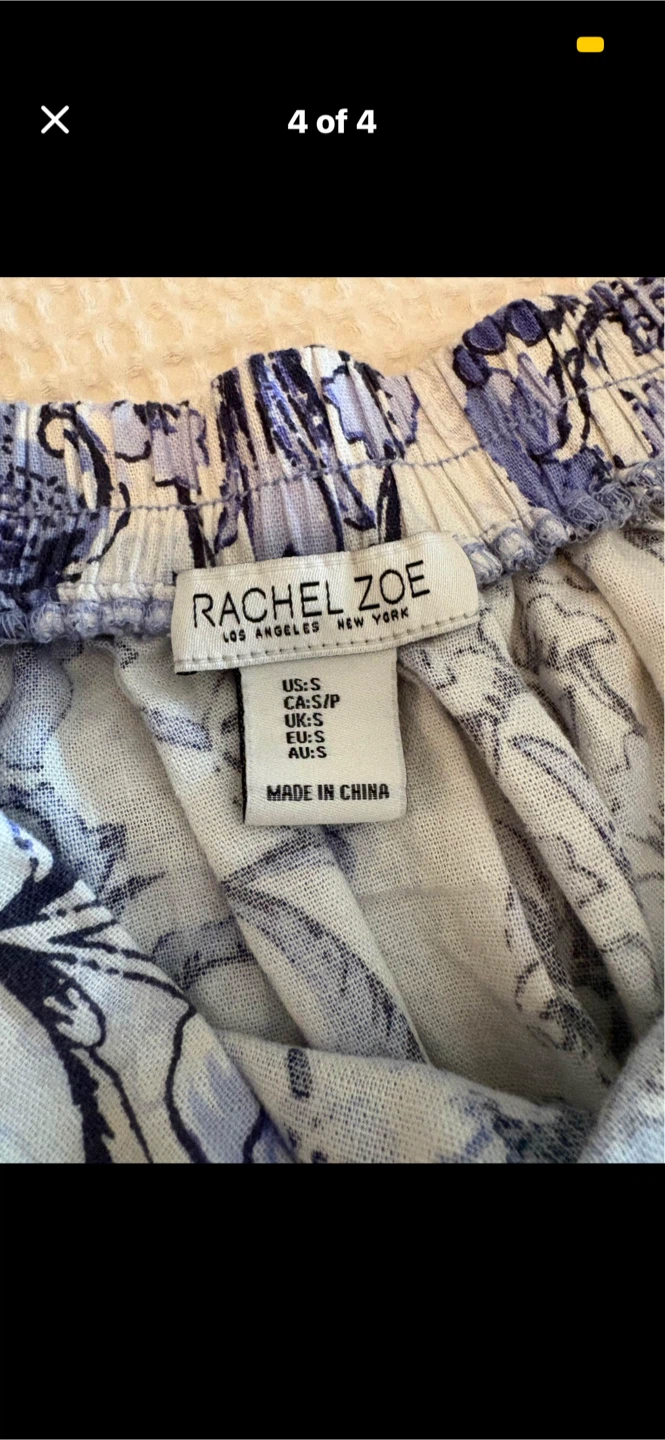 Rachel Zoe Blue Smocked Crop Top & Floral Skirt Set - photo 3