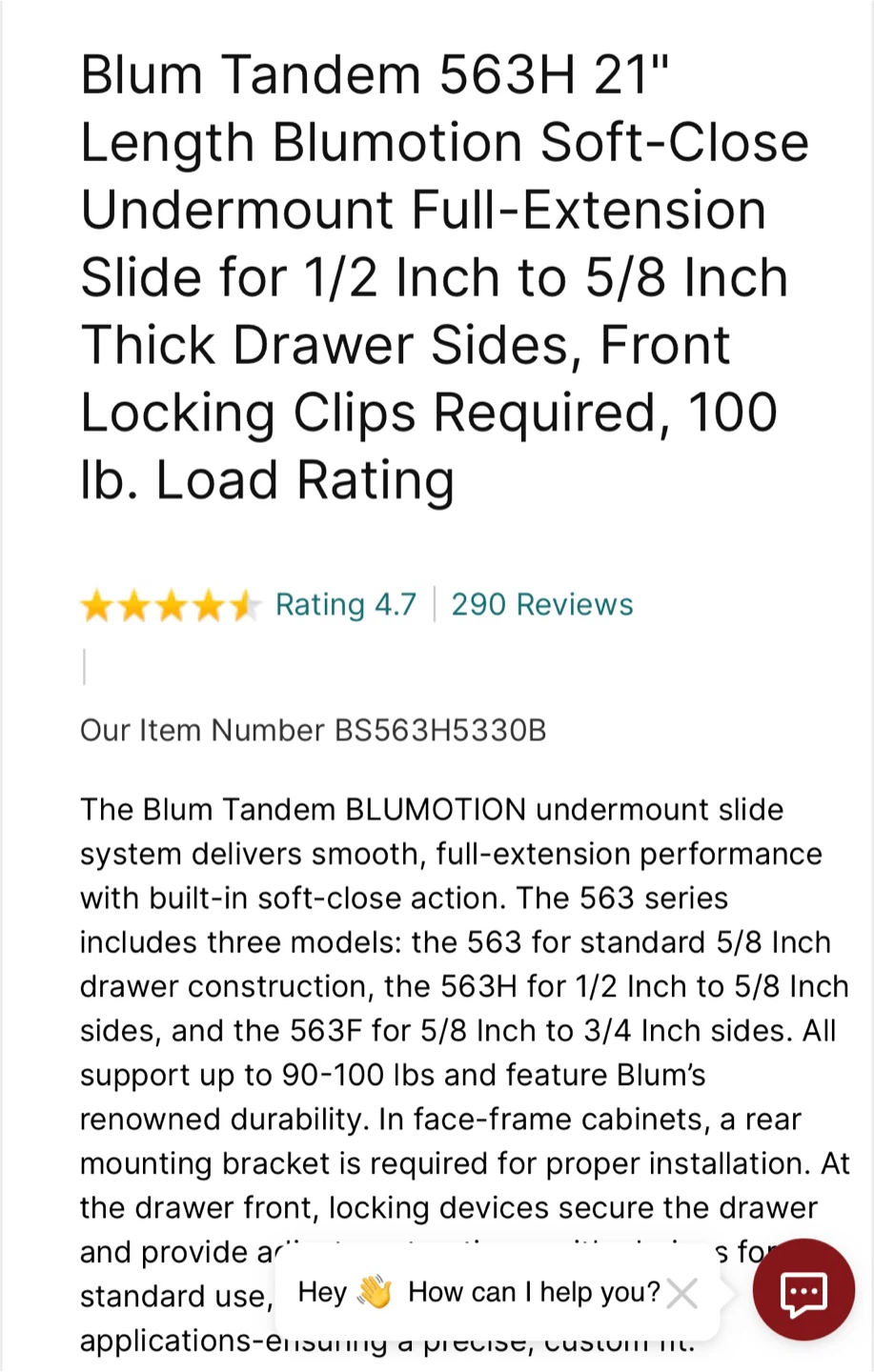 Blum Tandem Undermount Drawer Slides 6-Pack - photo 5