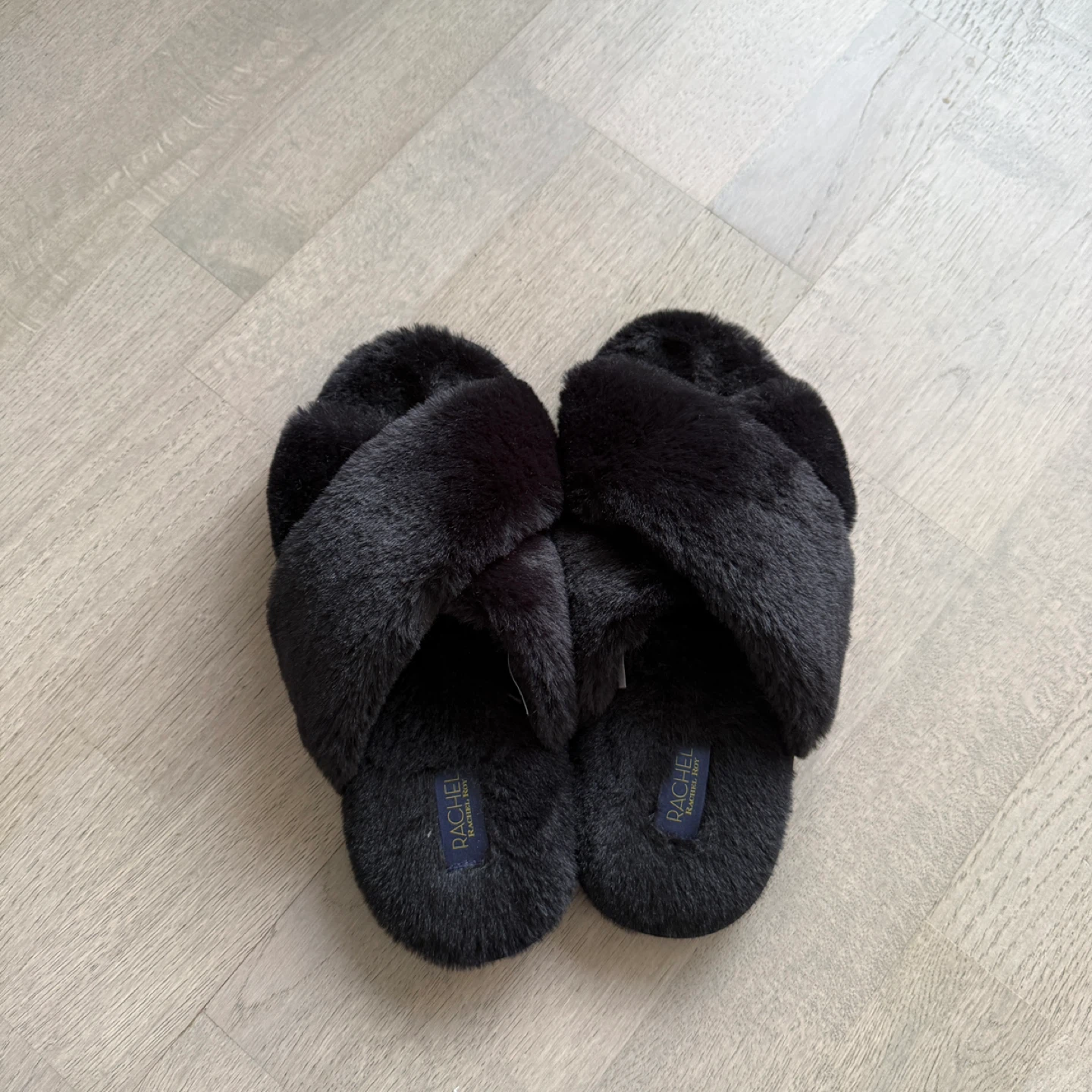 Brand new: Rachel Roy Black Faux Fur Slippers