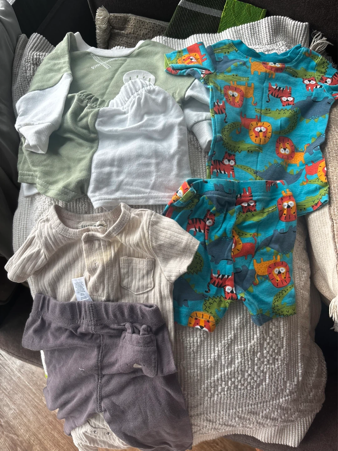 Carter's Baby Boys' Shortalls Set