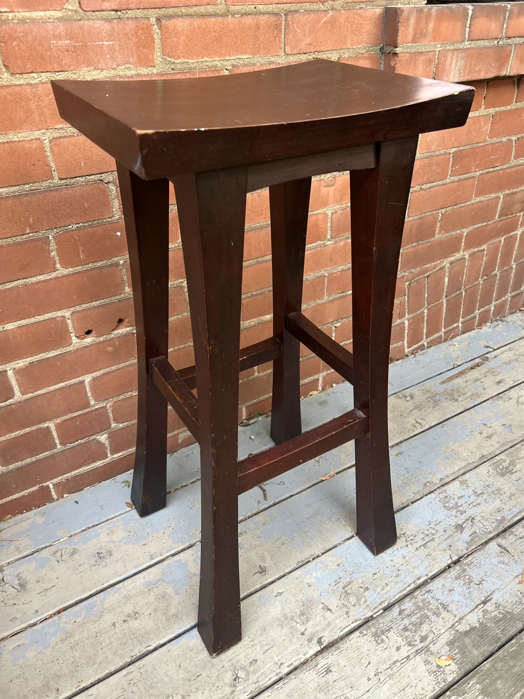 Dark Wood Bar Stool