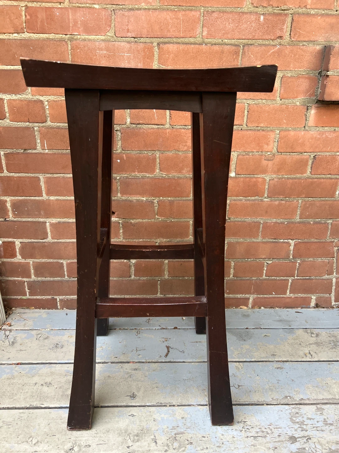 Dark Wood Bar Stool - photo 2