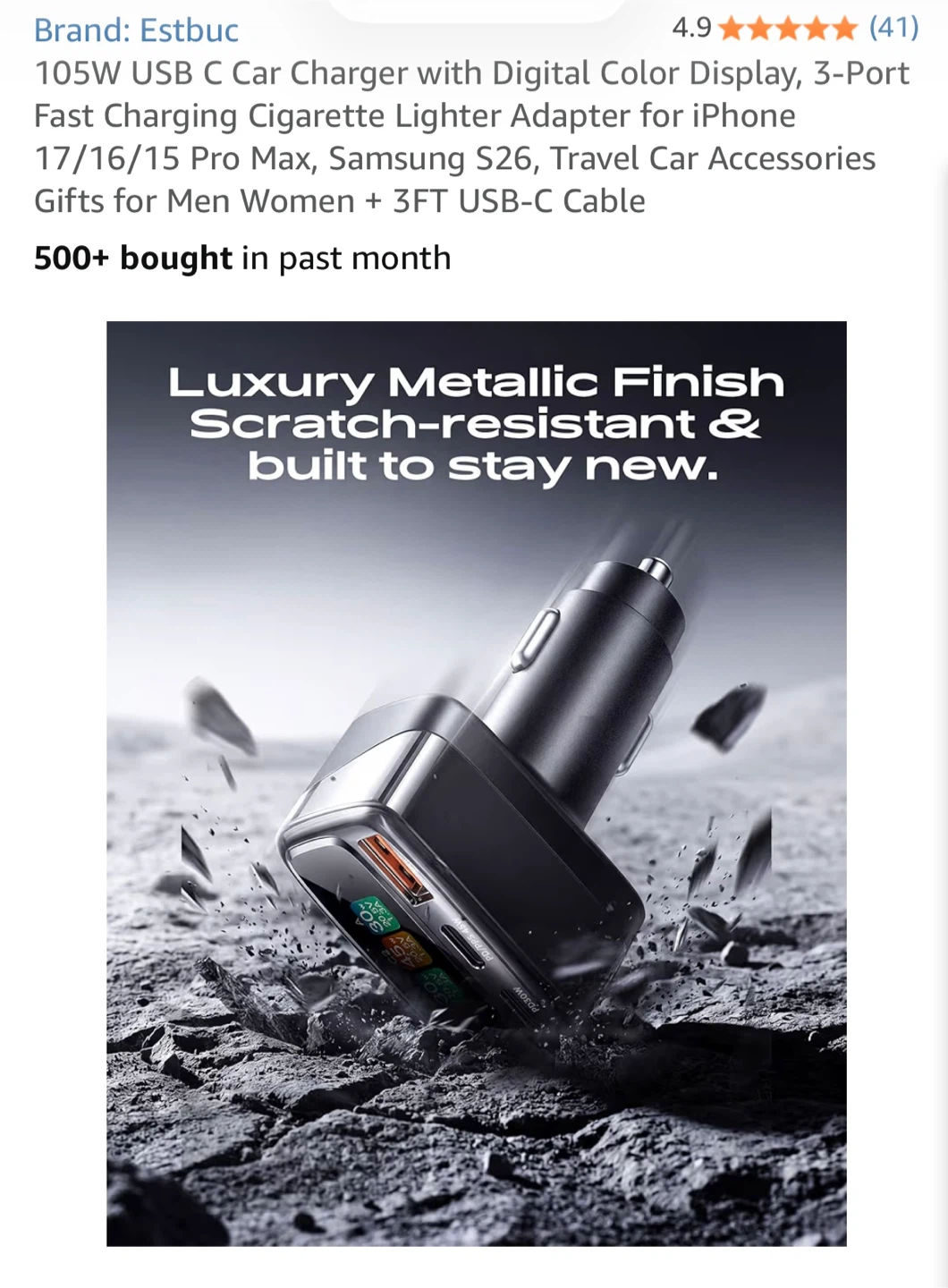 Estbuc 105W USB C Car Charger - photo 5