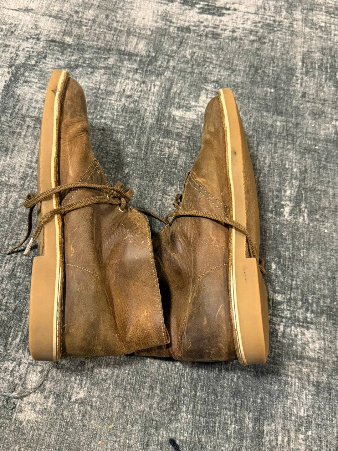 Clarks Brown Leather Desert Boots Mens Size 10.5