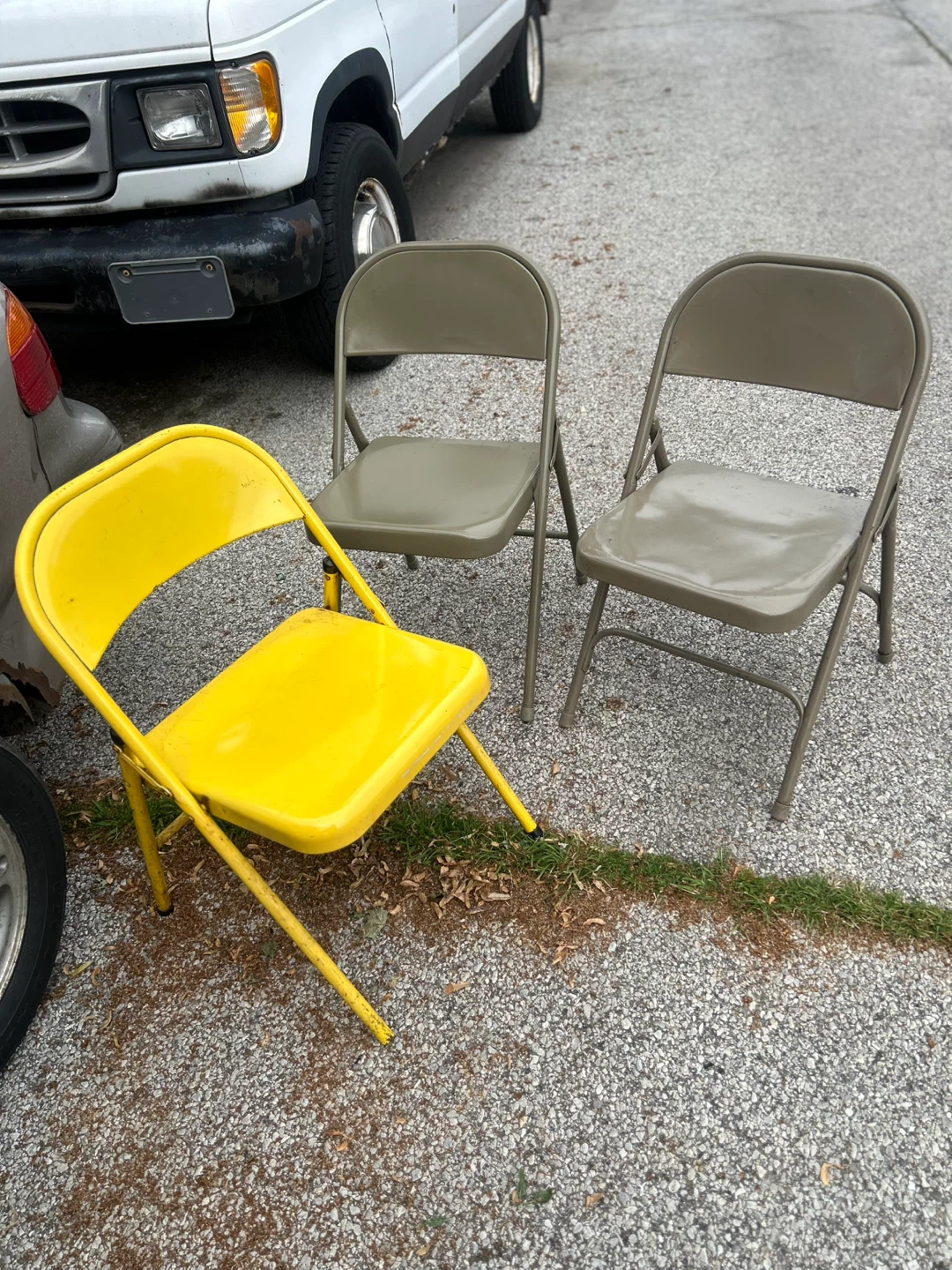 Folding Chairs - (Set of 3) for $12