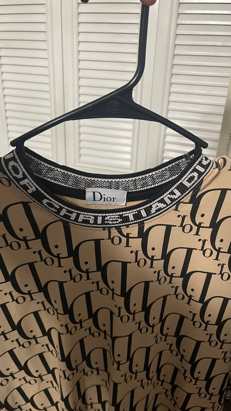Christian Dior All Over Logo T-Shirt Dress