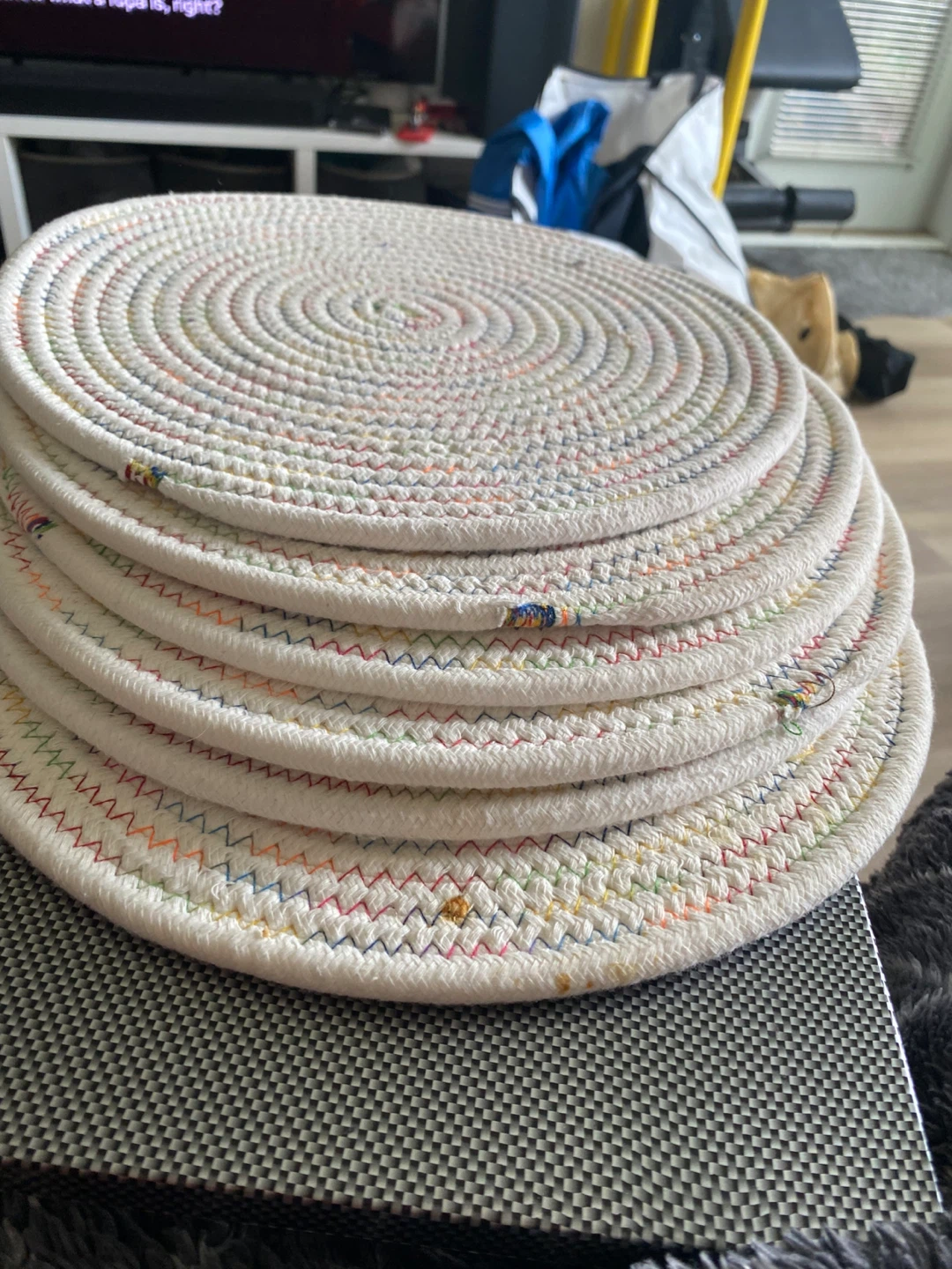 Round Woven Placemats - Set of 6
