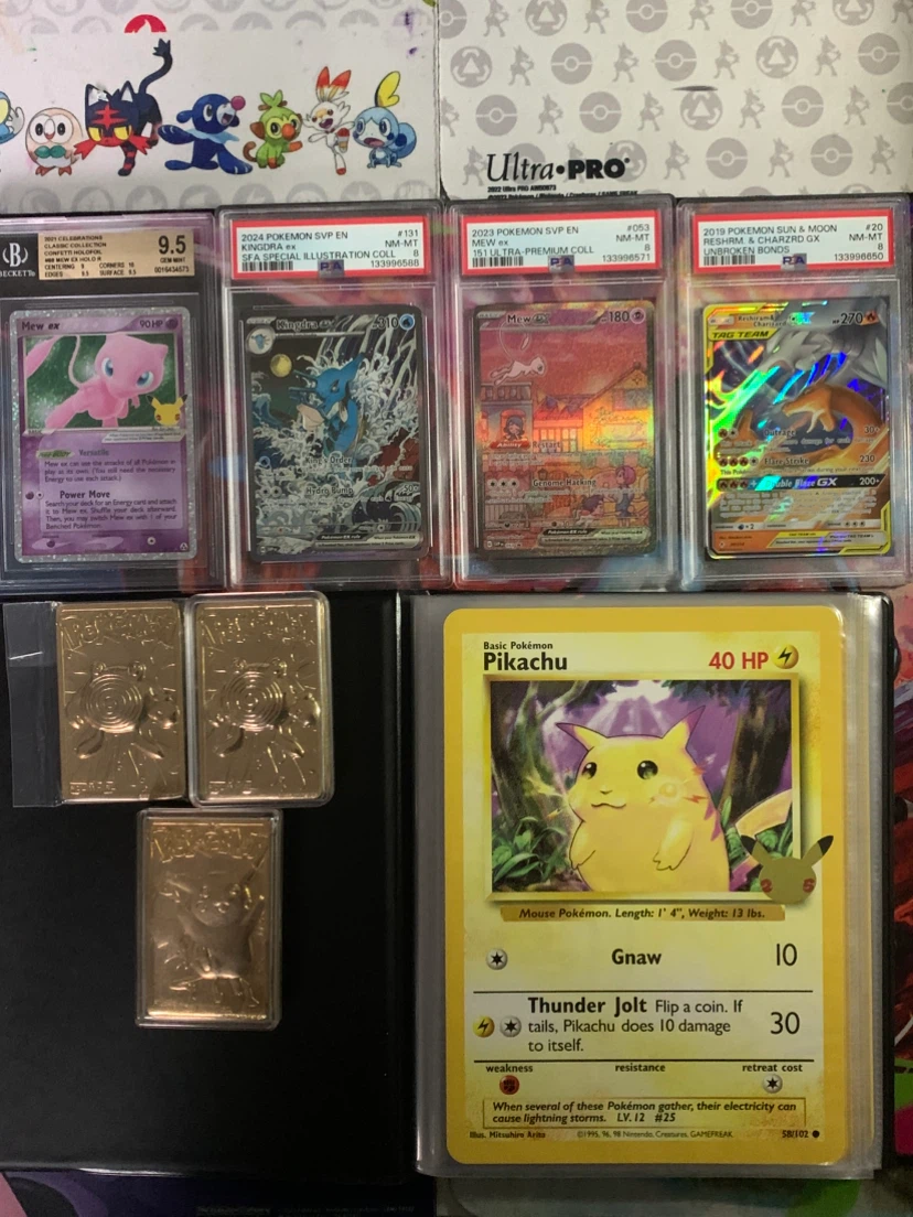 Pokemon Slabs, 24k gold cards & 25th celebrations jumbo set+ - photo 3