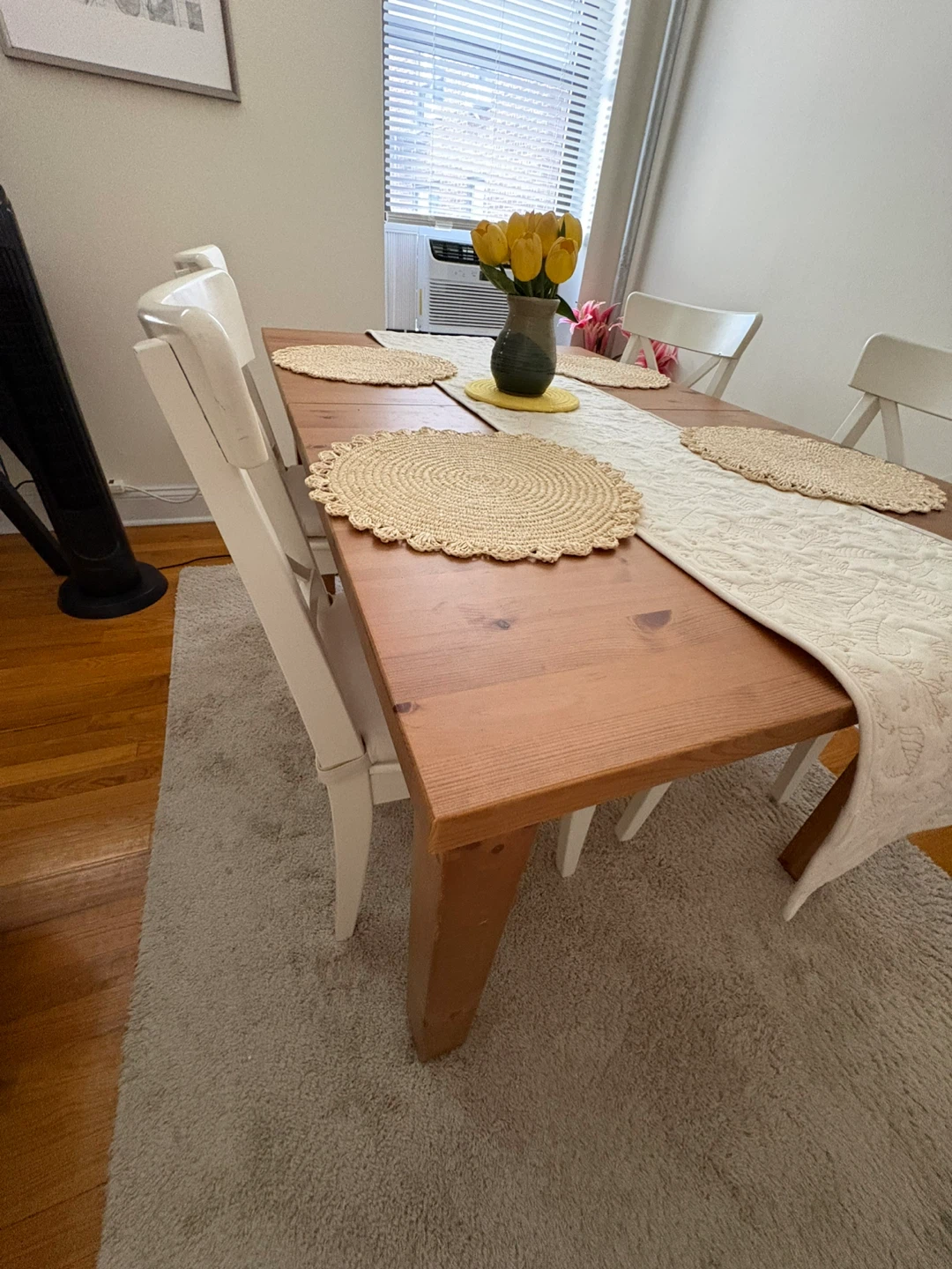 Wooden Dining Table with 4 Chairs - photo 2