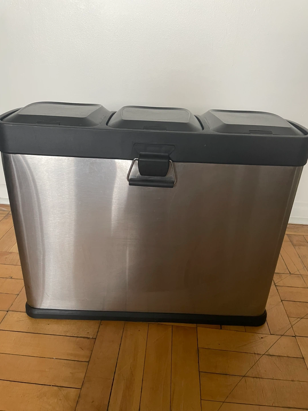 3-Bucket Stainless Steel Trash Bin - photo 5