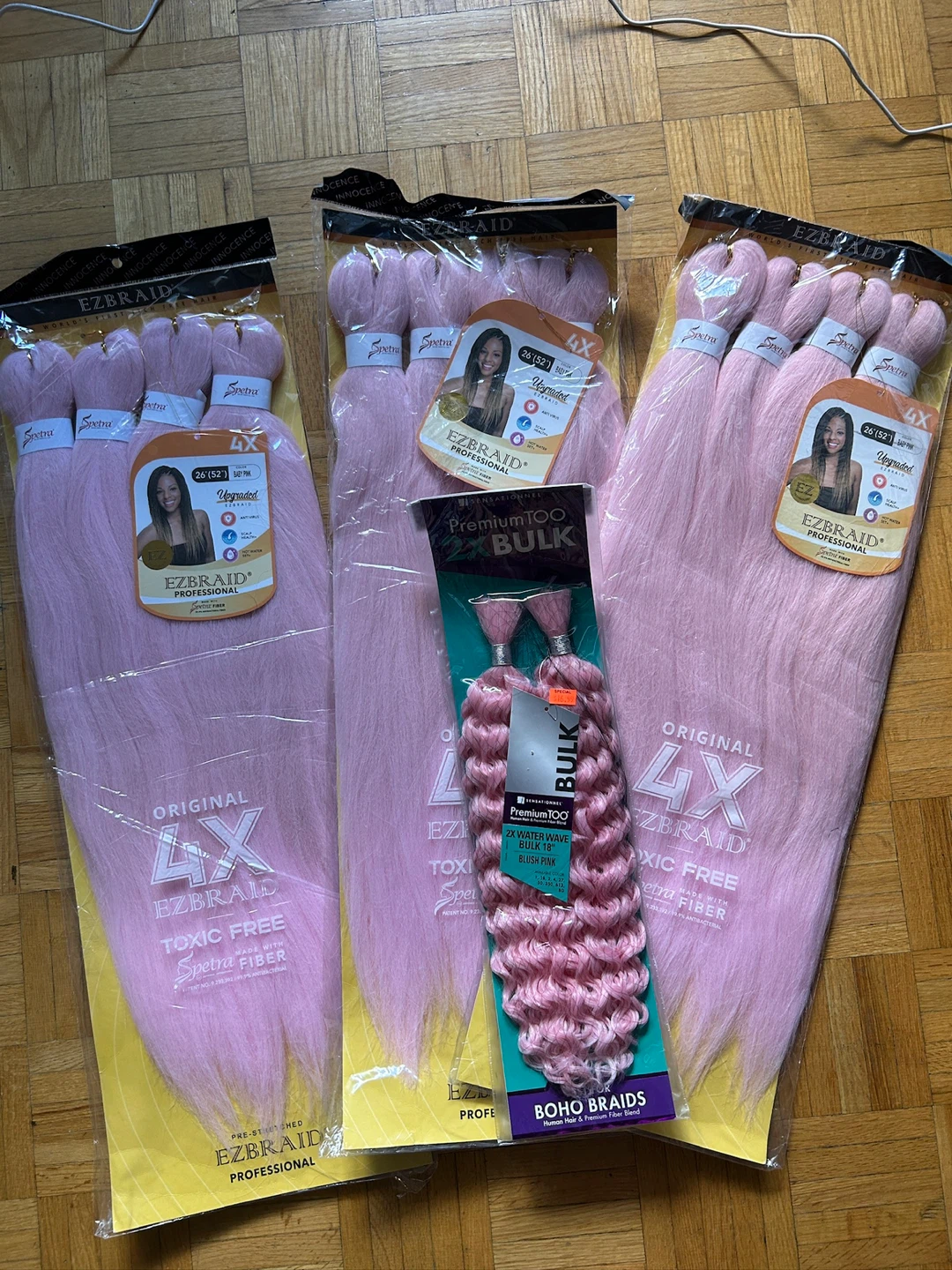 EZBRAID 4X Professional Braiding Hair & Boho Braids - Light Pink - photo 2