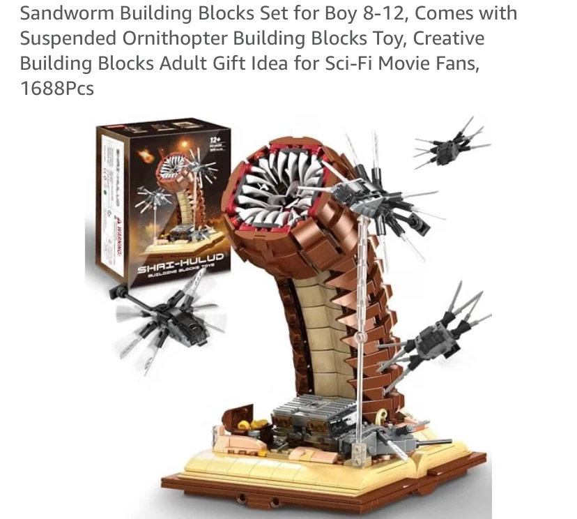 New Sandworm Building Blocks Set Shai-Hulud
