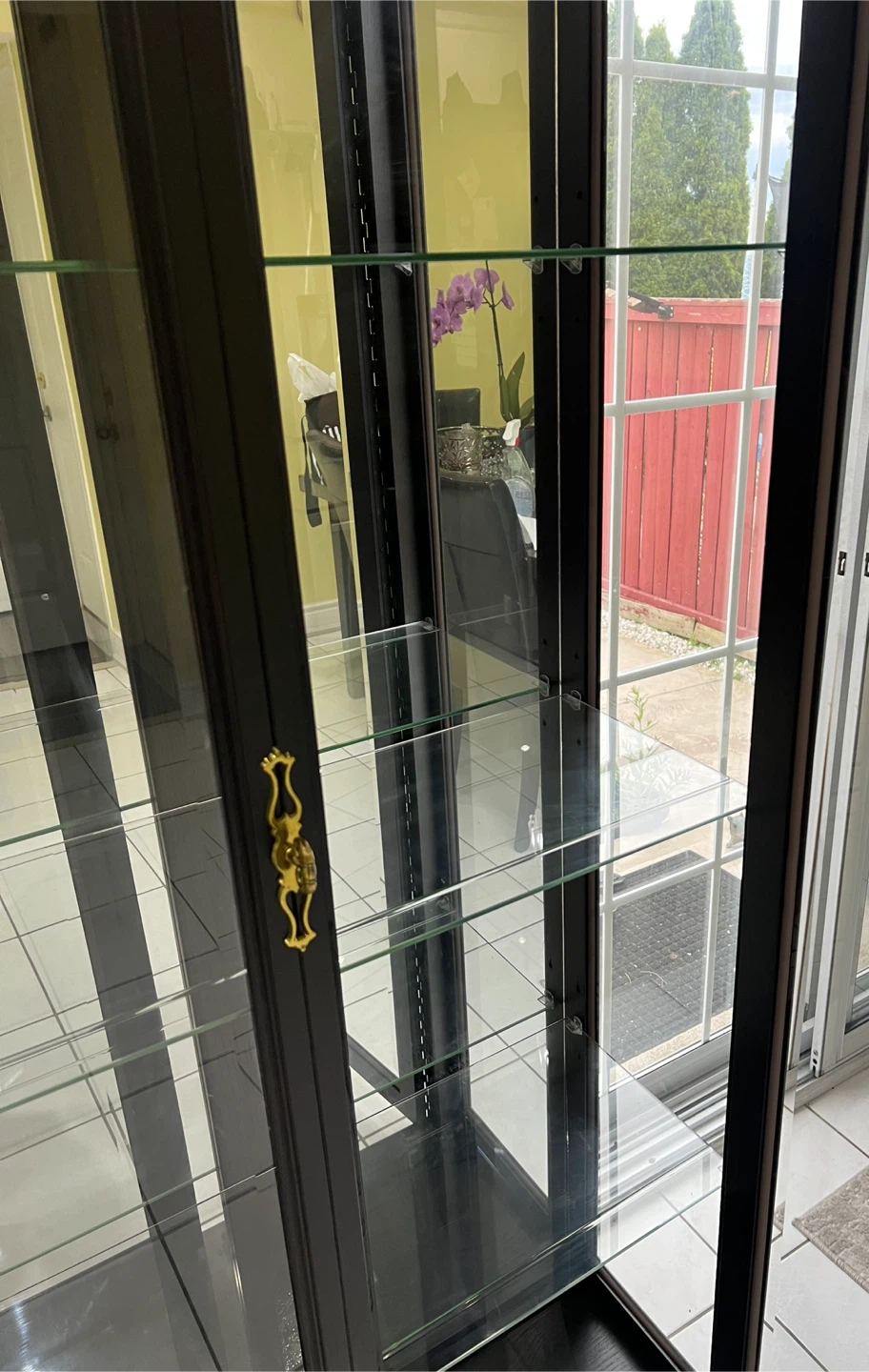 Black Display Cabinet with Glass Doors - photo 3
