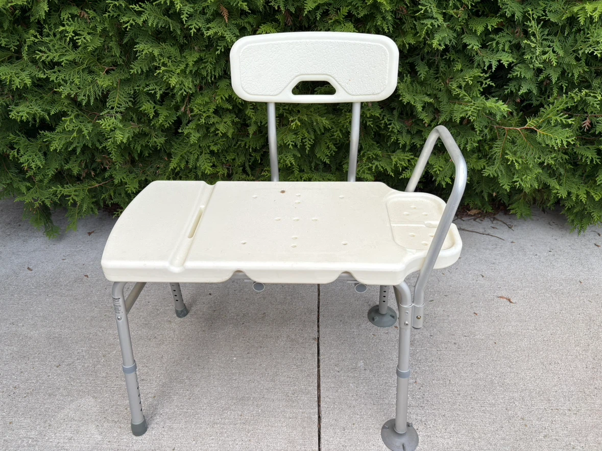 Adjustable Shower Chair with Back and Arms