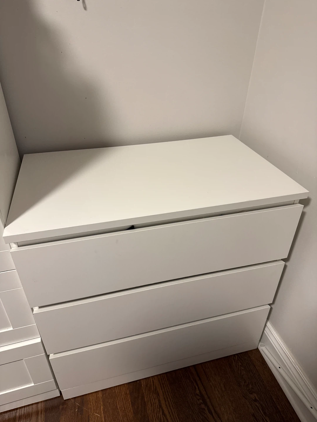 White 3-Drawer Dresser