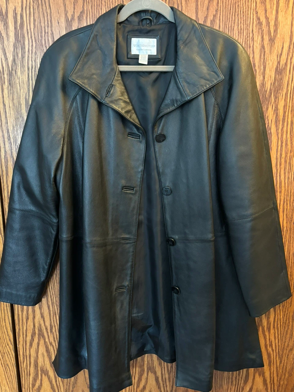 Worthington Genuine Lambskin Leather Coat XL - photo 2