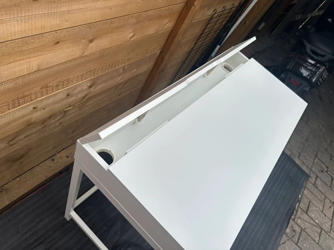 IKEA White Desk with Two Drawers - photo 4