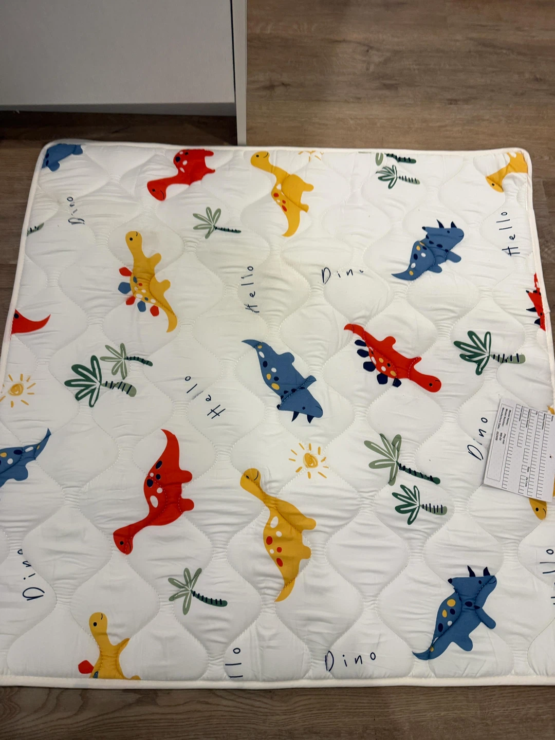 Dinosaur & Palm Tree Print Quilted Play Mat