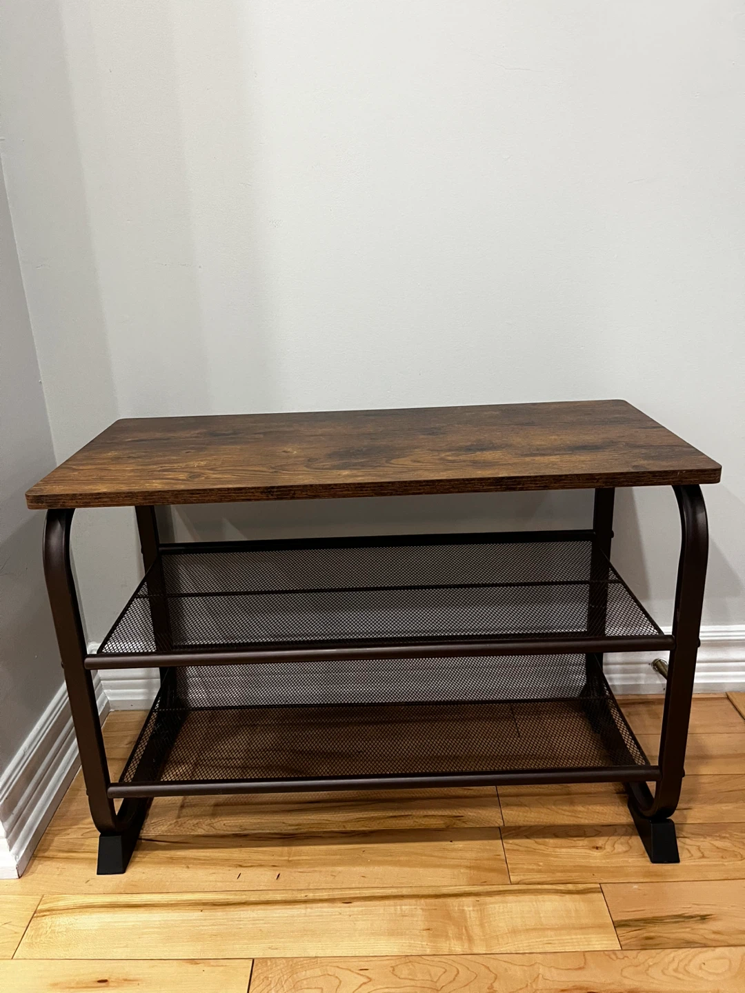 3-Tier Metal Mesh Shoe Rack Shelf - photo 2