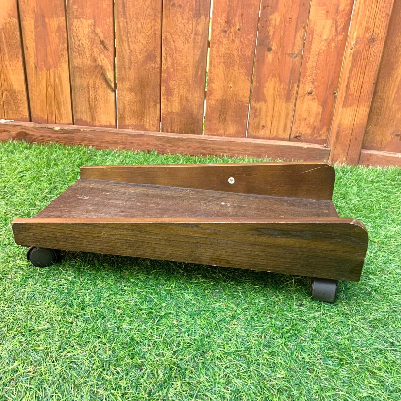 Plant Stand Rolling Plant Caddy Flower Pot Stand Wooden