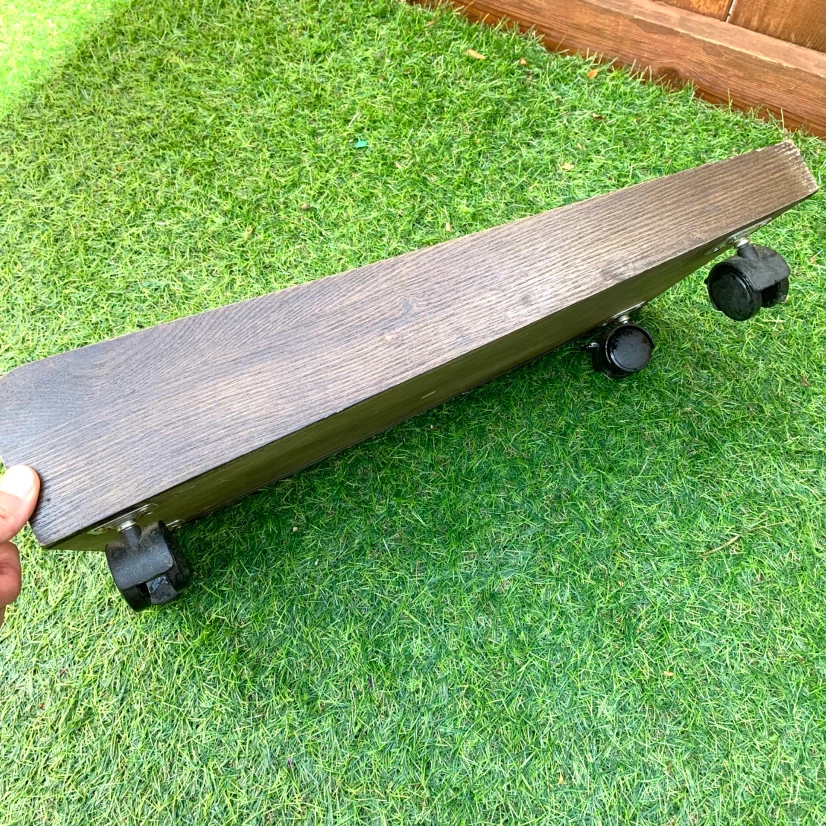 Plant Stand Rolling Plant Caddy Flower Pot Stand Wooden - photo 4