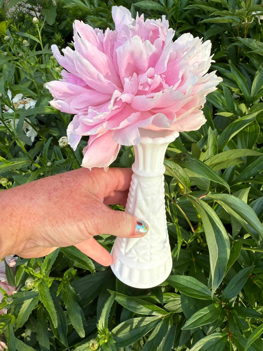 White Milk Glass Bud Vase - photo 2