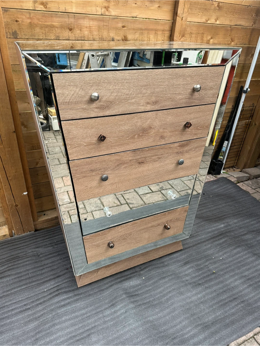 Mirrored 5-Drawer Chest of Drawers
