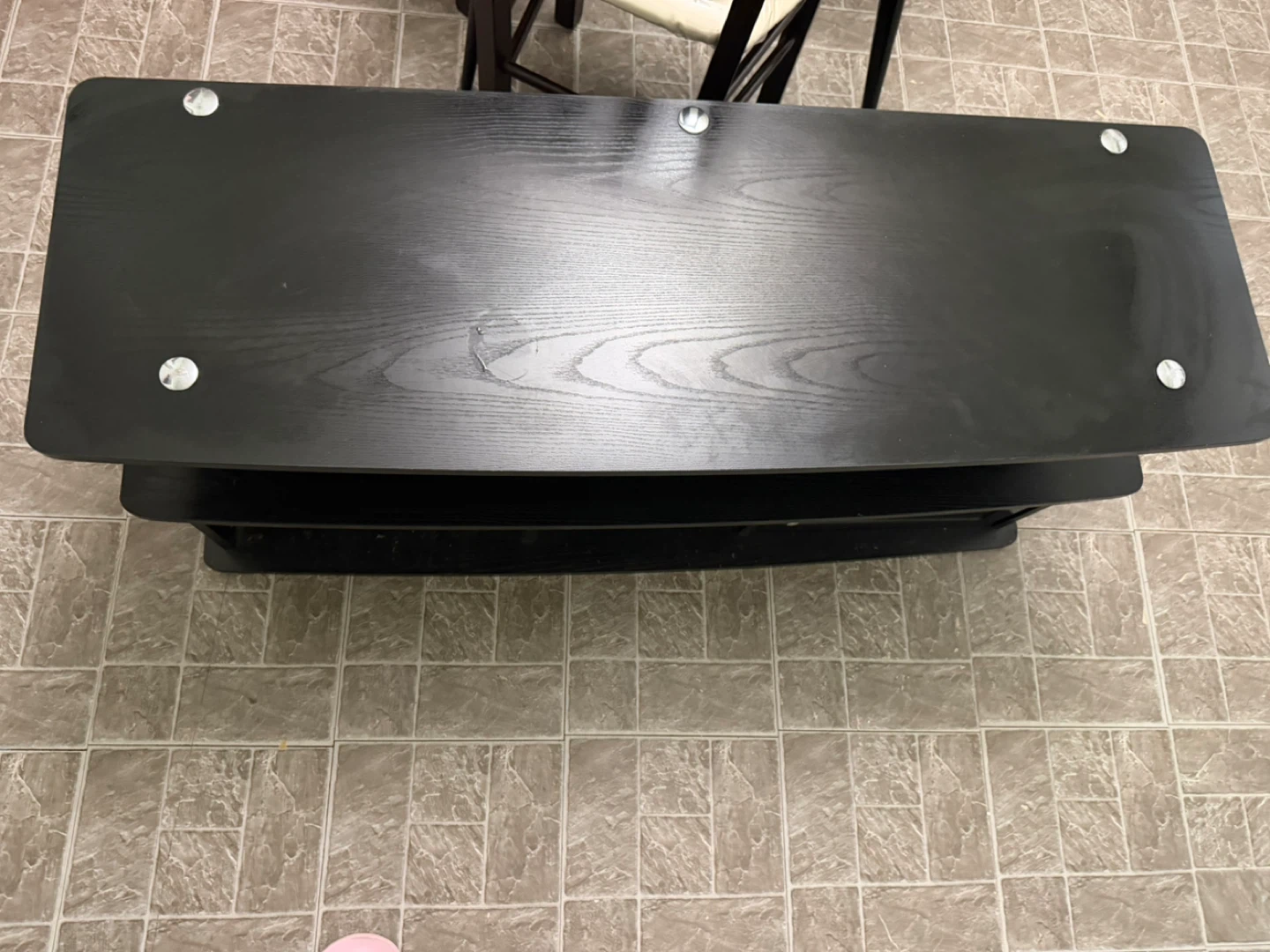Black Entertainment TV Stand with Storage - photo 2