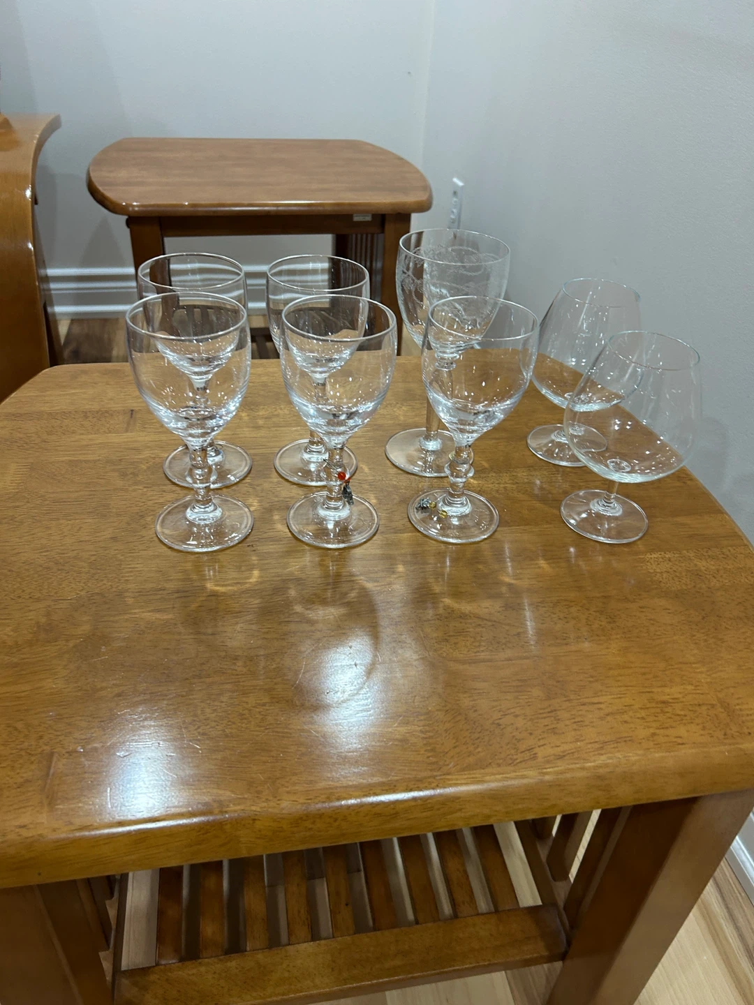 Assortment of wine glasses