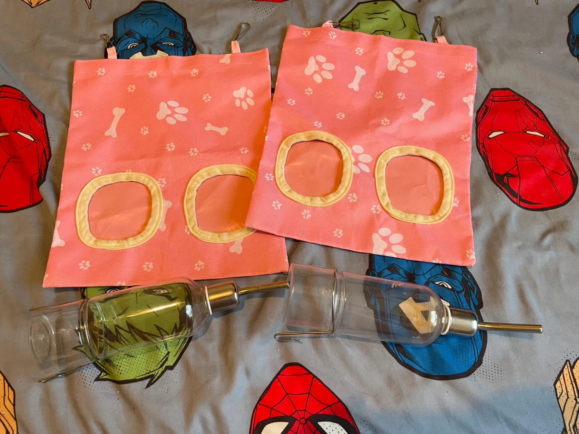 Guinea Pig Hay Bags & Water Bottles