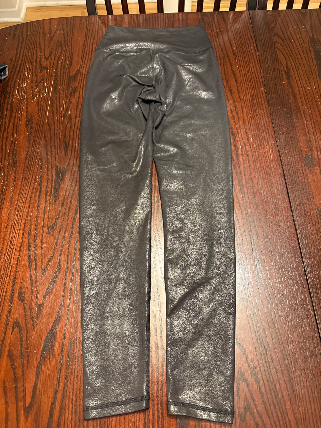 Aerie Black Faux Leather Detail Leggings - photo 2