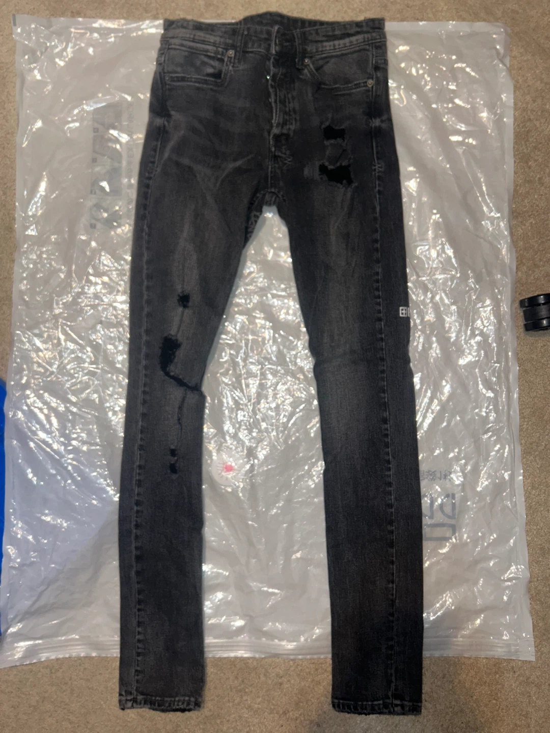 Ksubi Grey Distressed Skinny Jeans