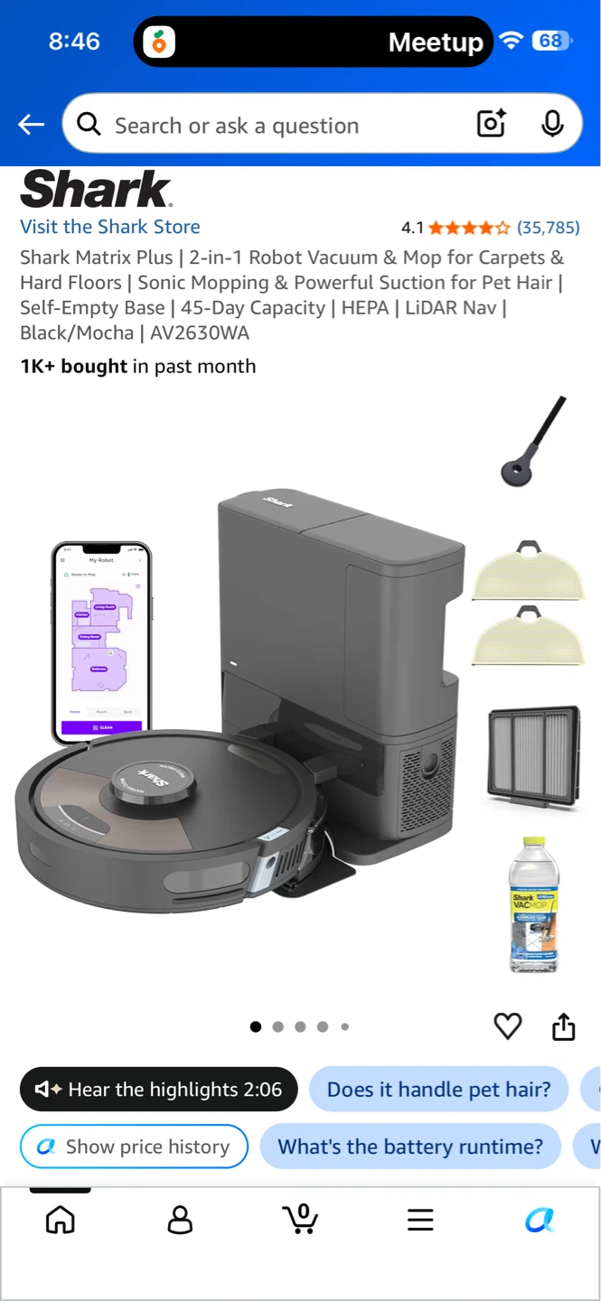 Like New Shark AI Robot Vacuum Mopping Robot - photo 5
