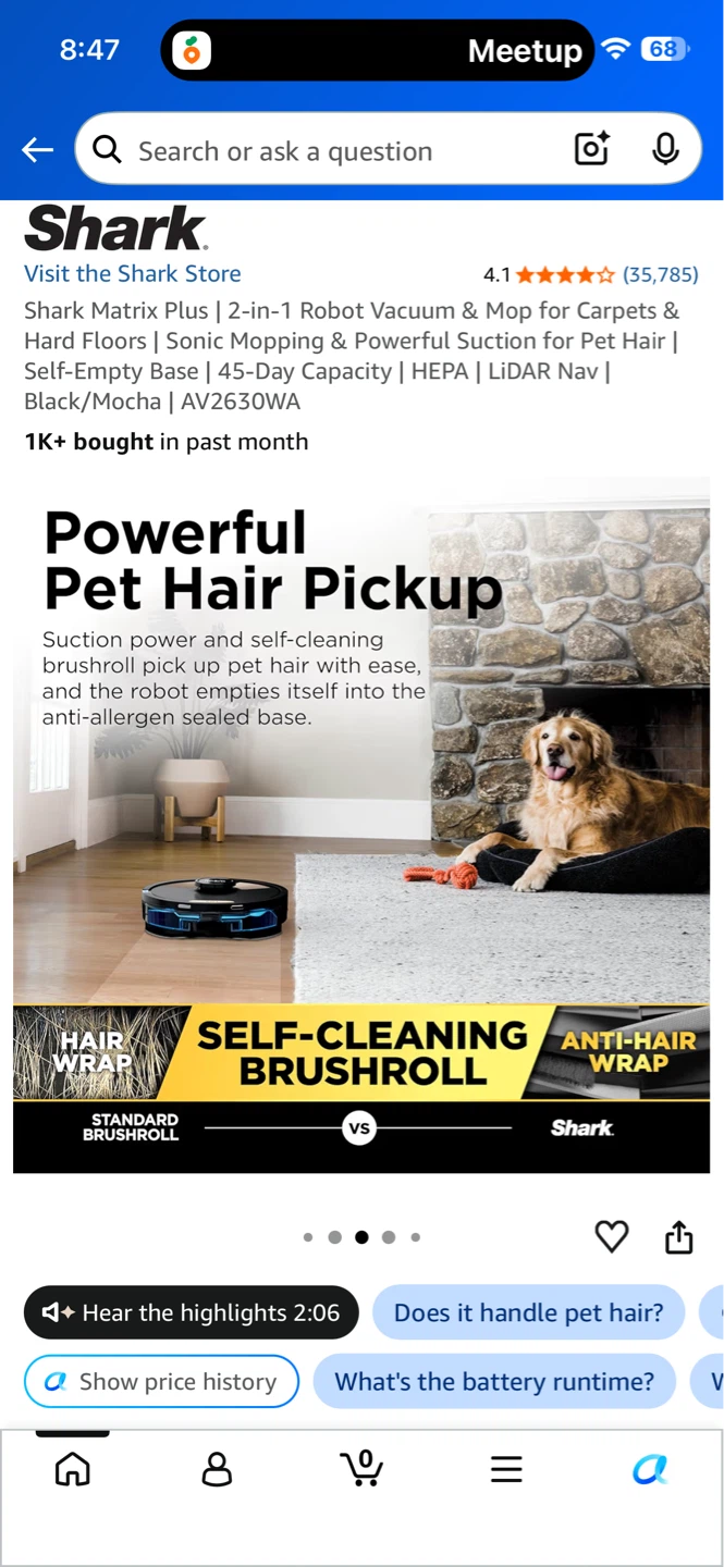 Like New Shark AI Robot Vacuum Mopping Robot - photo 3