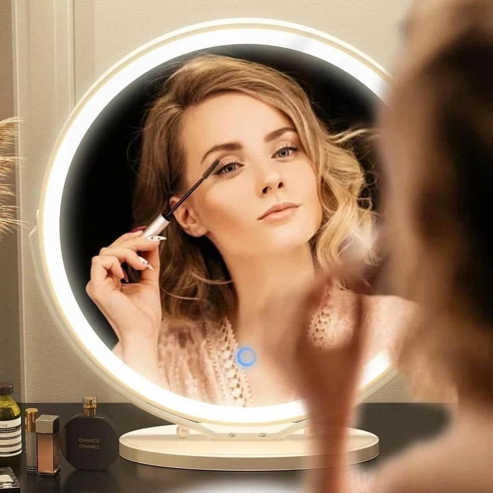 Makeup Mirror with LED Light and Touch Screen - photo 2