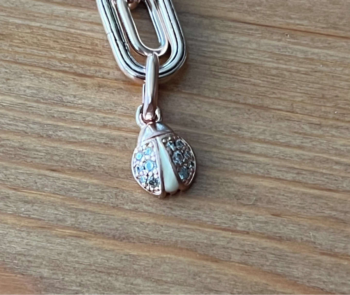 Rose Gold Ladybug Charm with Crystals - photo 2