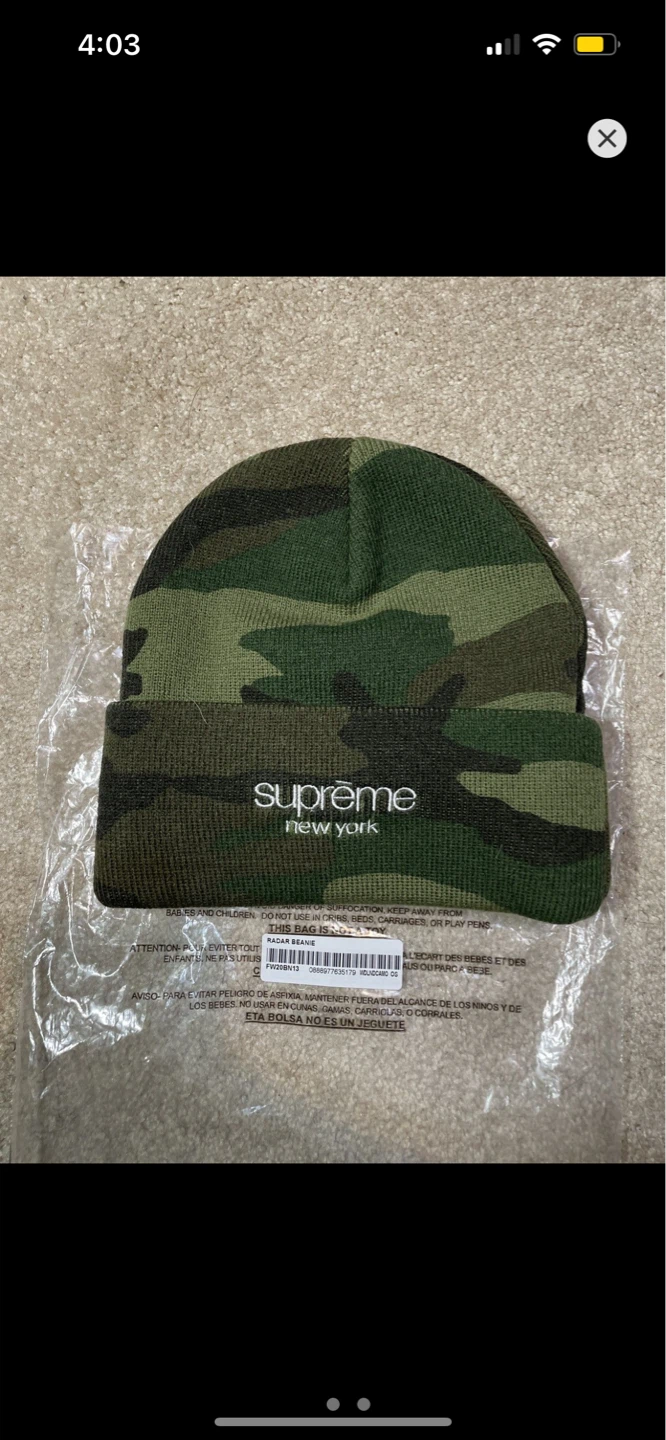 Supreme Radar Camo Beanie