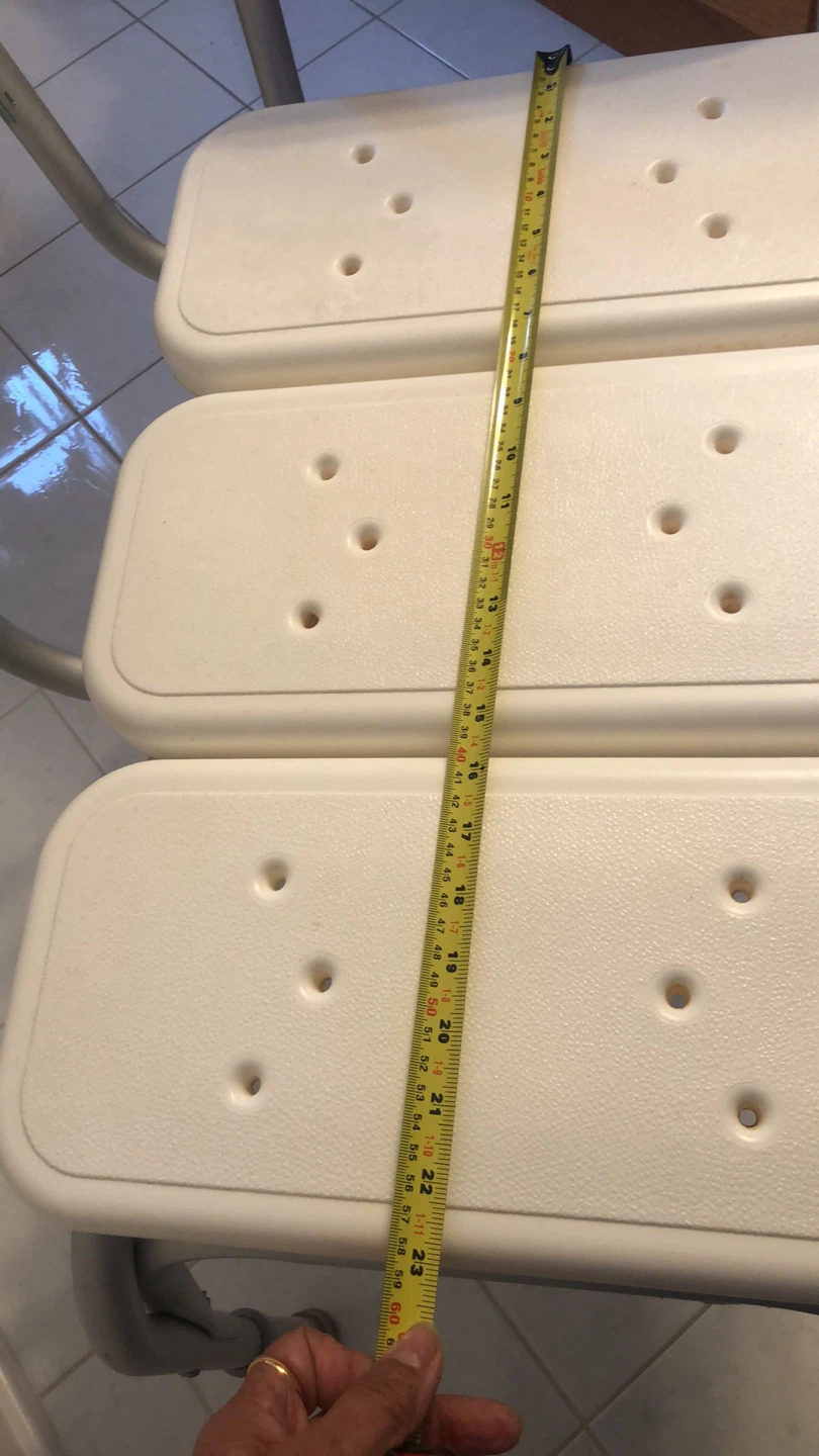 White Shower Chair with Back