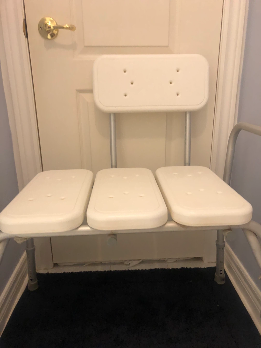 White Shower Chair with Back - photo 5