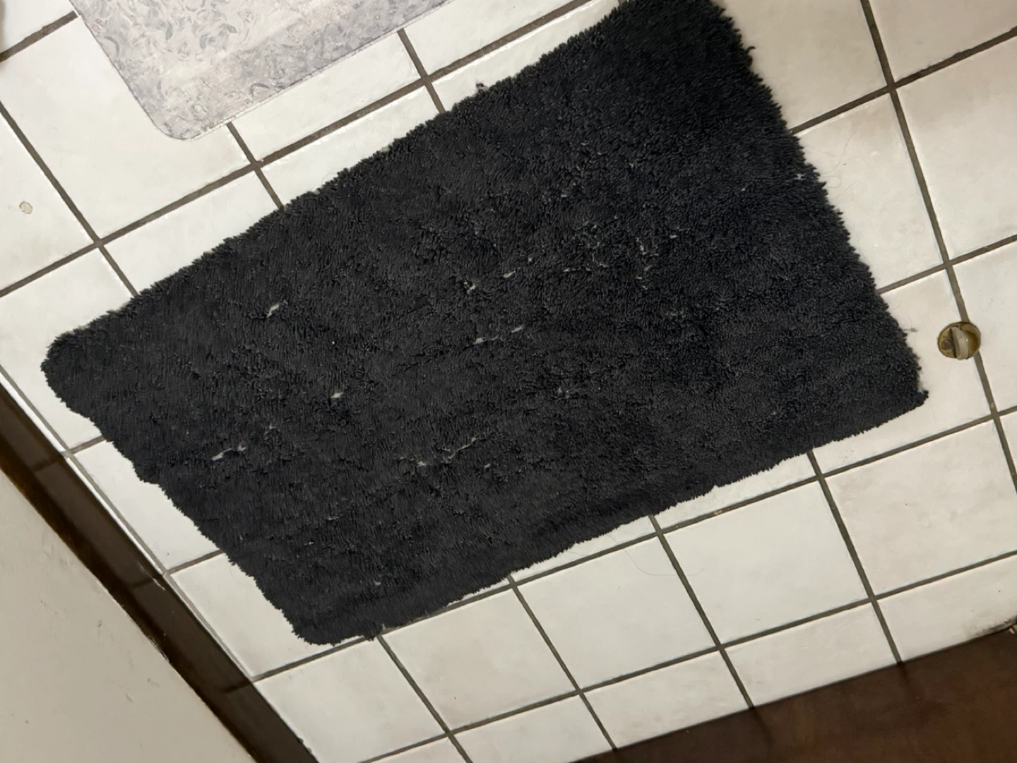 Black Shag Bath Mat