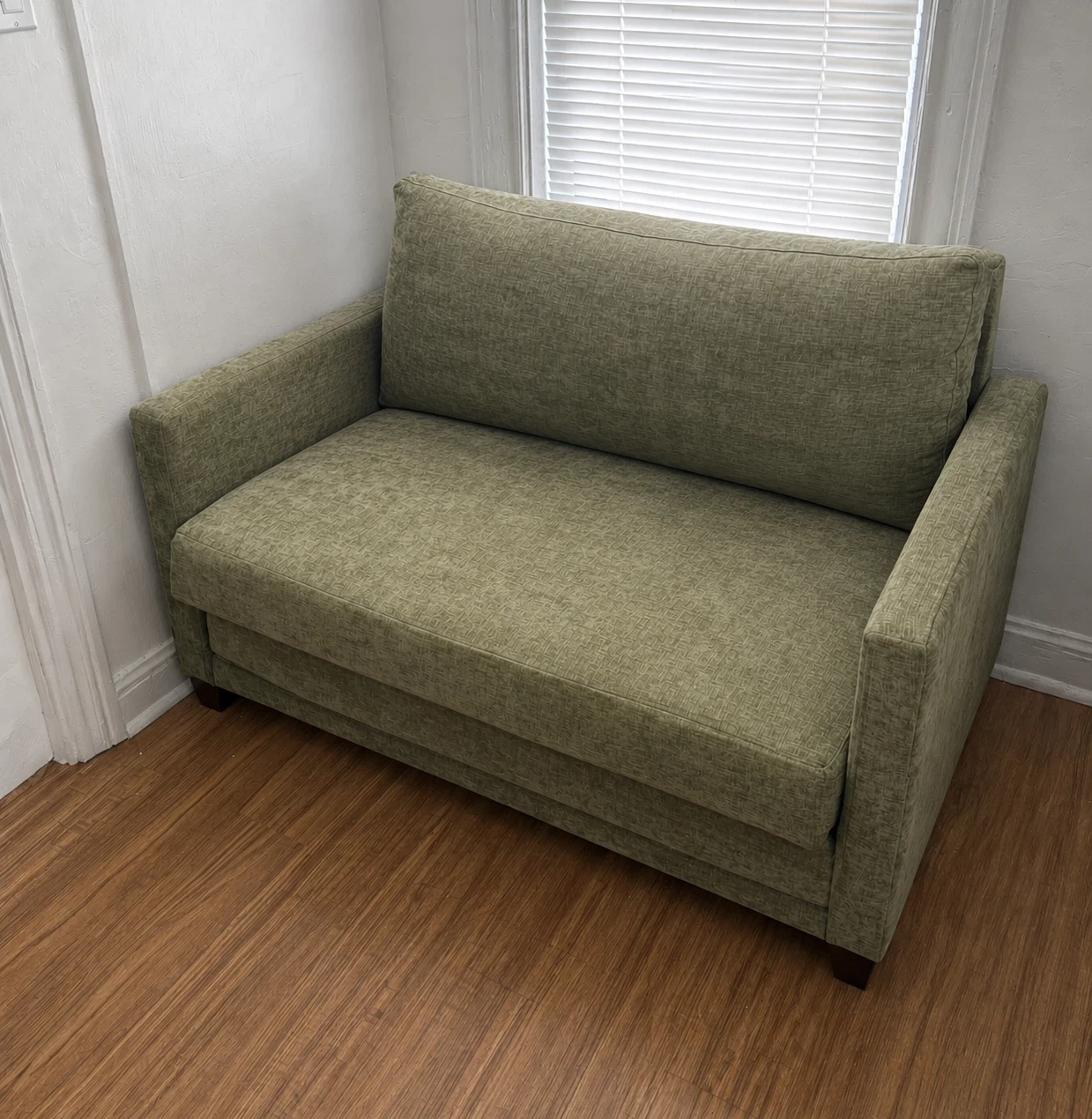 Green Upholstered Loveseat Sofa