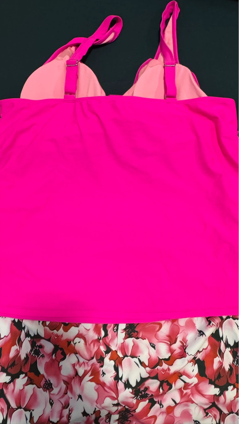 Women's Pink Floral Tankini Swimsuit - photo 4